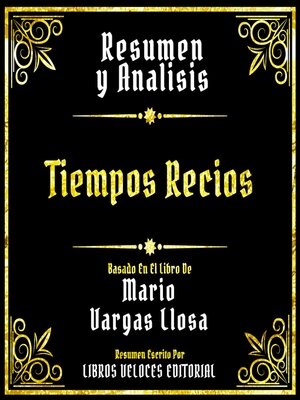 cover image of Resumen Y Analisis--Tiempos Recios